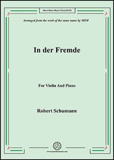 In der Fremde,for Violin and Piano P.O.D cover